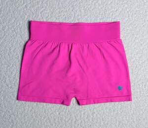 LittleMissMatched Pink Seamless Athletic Compression Shorts with LOVE Waistband